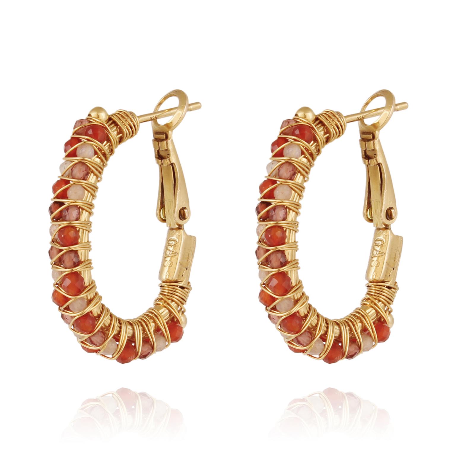 Gas Bijoux Lyre Creole Earrings